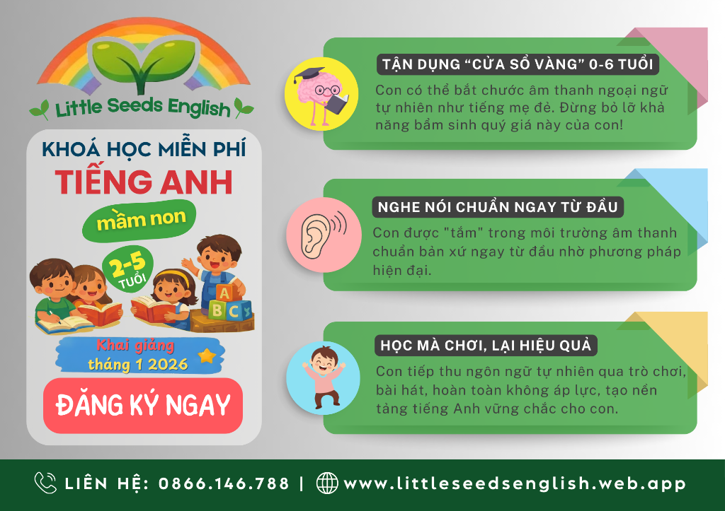 Parent flyer explaining the benefits of early English learning