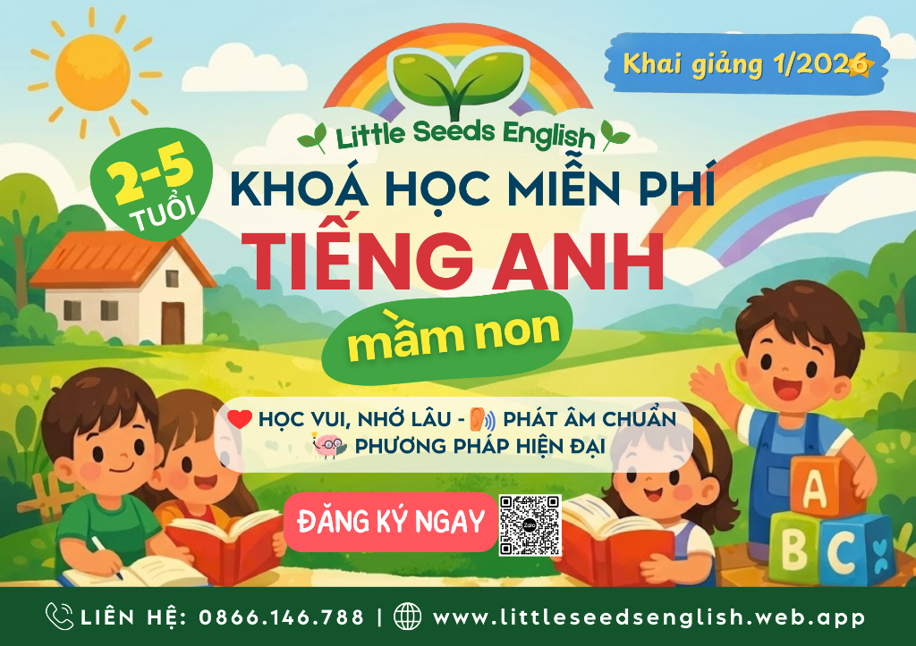 Enrollment flyer for the free preschool English course starting January 2026